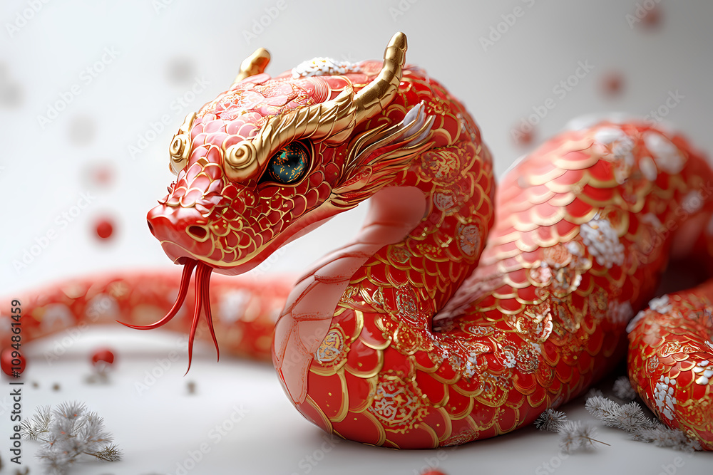 An image of a red and gold 