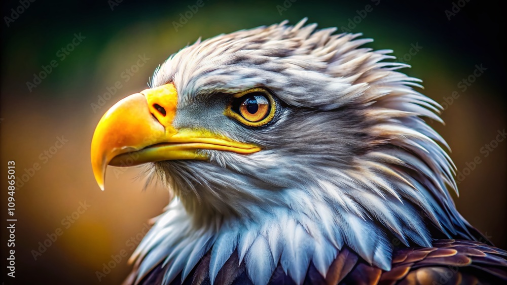 Captivating Close-Up of an Eagle in Tilt-Shift Photography Showcasing Majestic Feathers and Eyes Against a Blurred Natural Background for Wildlife Enthusiasts and Nature Lovers Captivating Close-Up of an Eagle in Tilt-Shift Photography Showcasing Majestic Feathers and Eyes Against a Blurred Natural Background for Wildlife Enthusiasts and Nature Lovers