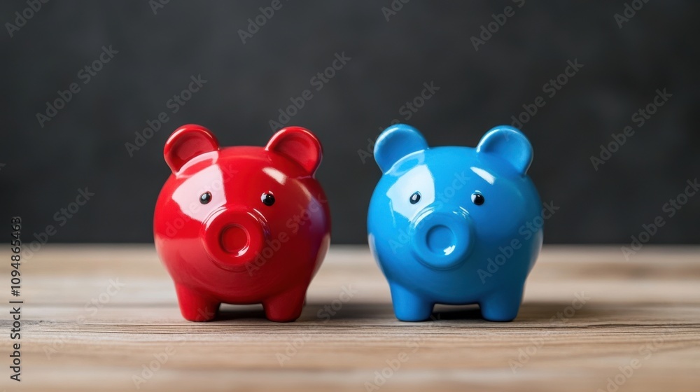 Fototapeta premium Inflation and Economy: Piggy Bank Symbolism