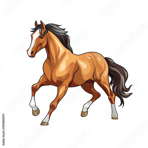 Line Art Horse Vector Illustration