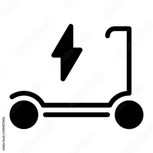 electric scooter glyph icon