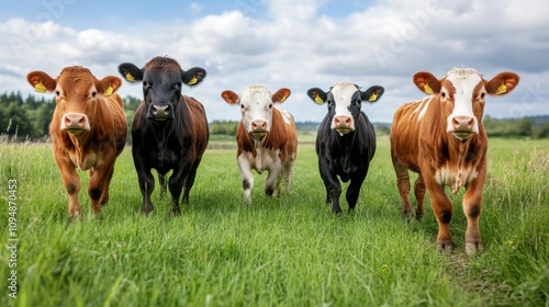 Cattle Grazing at Livestock Farm