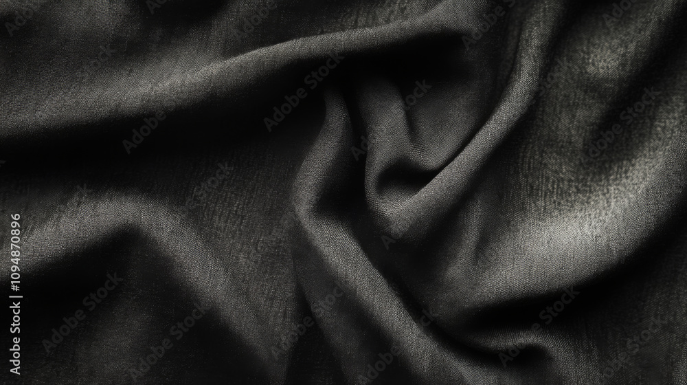 Luxurious dark gray fabric with soft, flowing folds. The texture is smooth with subtle variations in tone, creating a dramatic and elegant mood. Luxurious dark gray fabric with soft, flowing folds. The texture is smooth with subtle variations in tone, creating a dramatic and elegant mood.