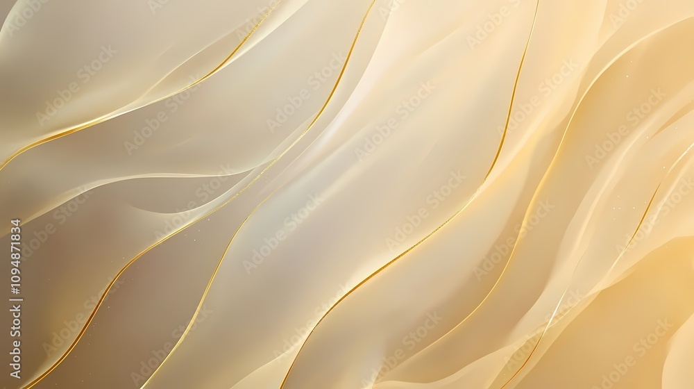 Digital technology light gold and white curve wave illustration poster background Digital technology light gold and white curve wave illustration poster background