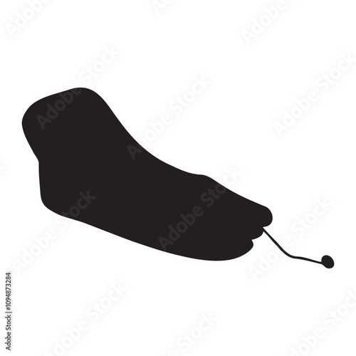 Baby Toddler Sled Silhouette Vector Illustration