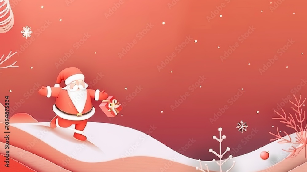 _Illustration_of_Red_Christmas_banner_with _Illustration_of_Red_Christmas_banner_with