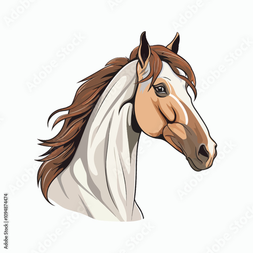 Trotting Horse Icon Vector Illustration in Clean Design