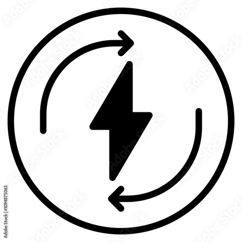 renewable energy glyph icon