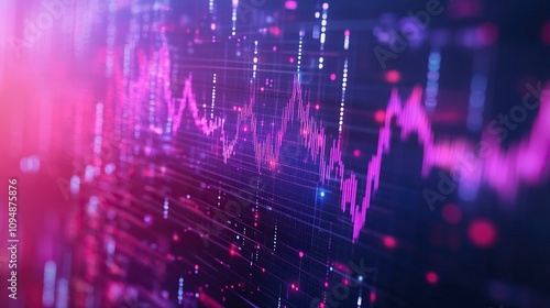 Business financial chart with moving up arrow graph. Stock market investment data and analysis finance graph.