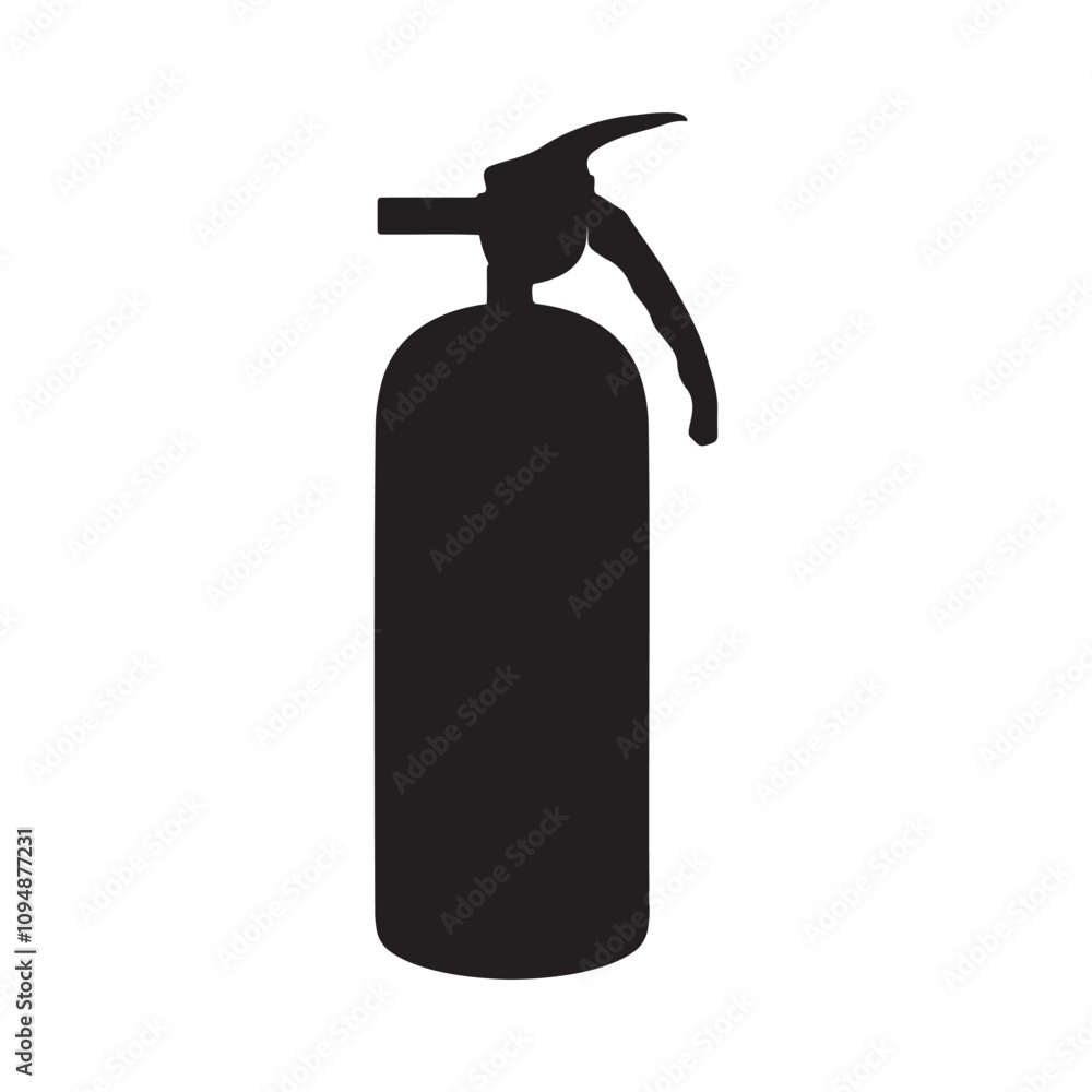 Fire Extinguisher Silhouette Vector Illustration Fire Extinguisher Silhouette Vector Illustration