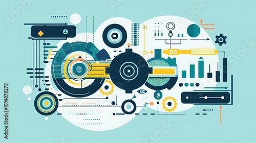 Digital Background Technology Process - A Captivating Display of Technological Wonders. The Intricate Steps and Digital Elements Involved in the Background Technology Process, Creating a Mesmerizing 