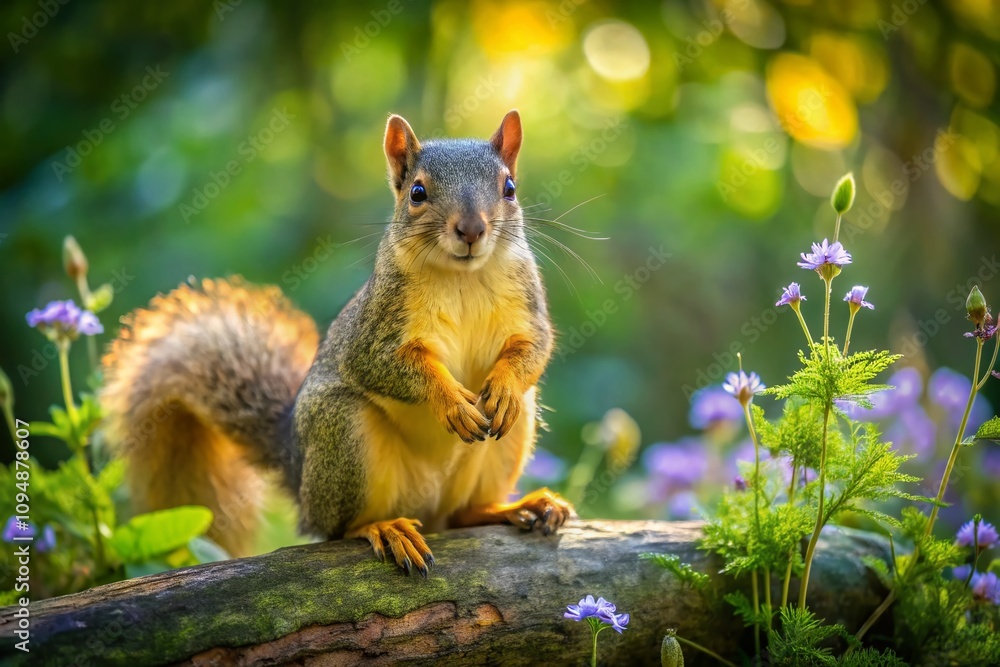 Captivating Fox Squirrel in Natural Habitat Showcasing Lush Foliage and Vibrant Colors, Perfect for Nature Enthusiasts and Wildlife Photography Lovers Captivating Fox Squirrel in Natural Habitat Showcasing Lush Foliage and Vibrant Colors, Perfect for Nature Enthusiasts and Wildlife Photography Lovers