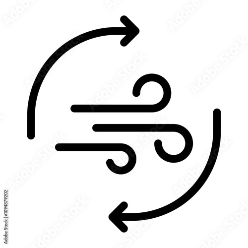 wind line icon
