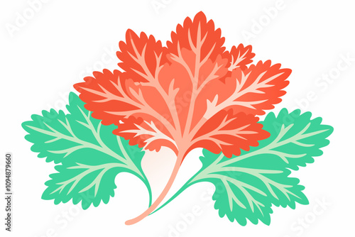 Illustration of leaves for confectionery