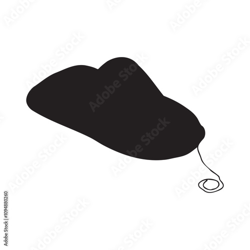 Inflatable Skating Snow Tubes Silhouette Vector Illustration