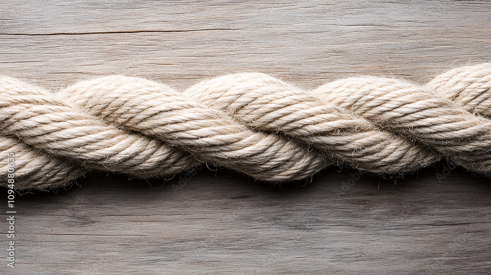 Obraz premium White Hemp Rope Texture Background with Rustic Sackcloth Canvas