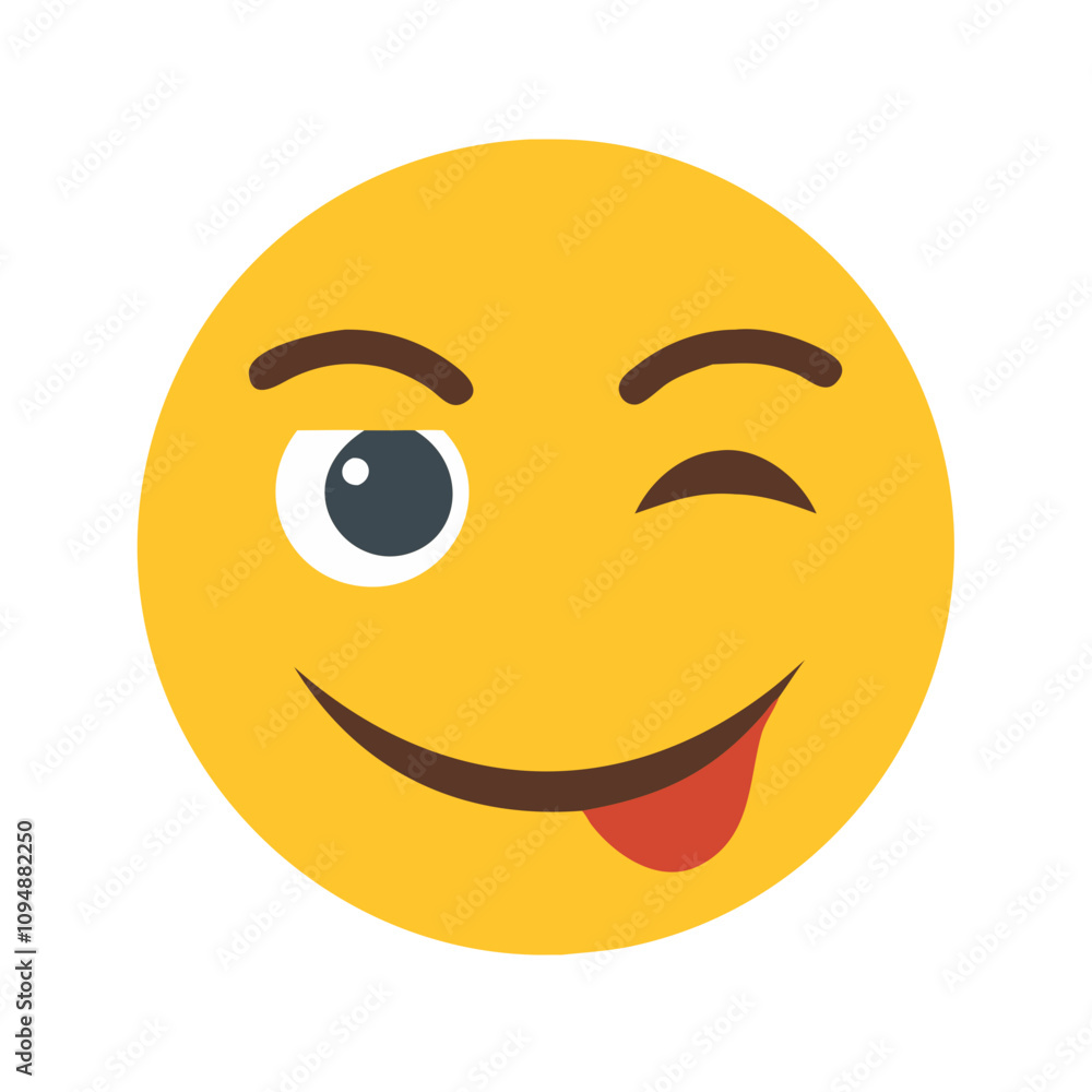 Winking emoji with tongue out icon Winking emoji with tongue out icon