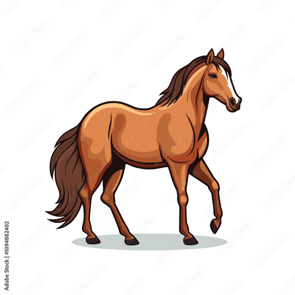 Obraz premium Horse Head Vector Illustration with Realistic