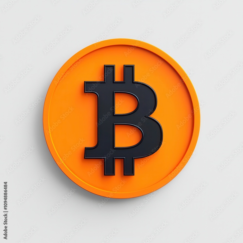 A vibrant orange Bitcoin symbol set against a neutral background, representing digital currency and modern financial technology. A vibrant orange Bitcoin symbol set against a neutral background, representing digital currency and modern financial technology.