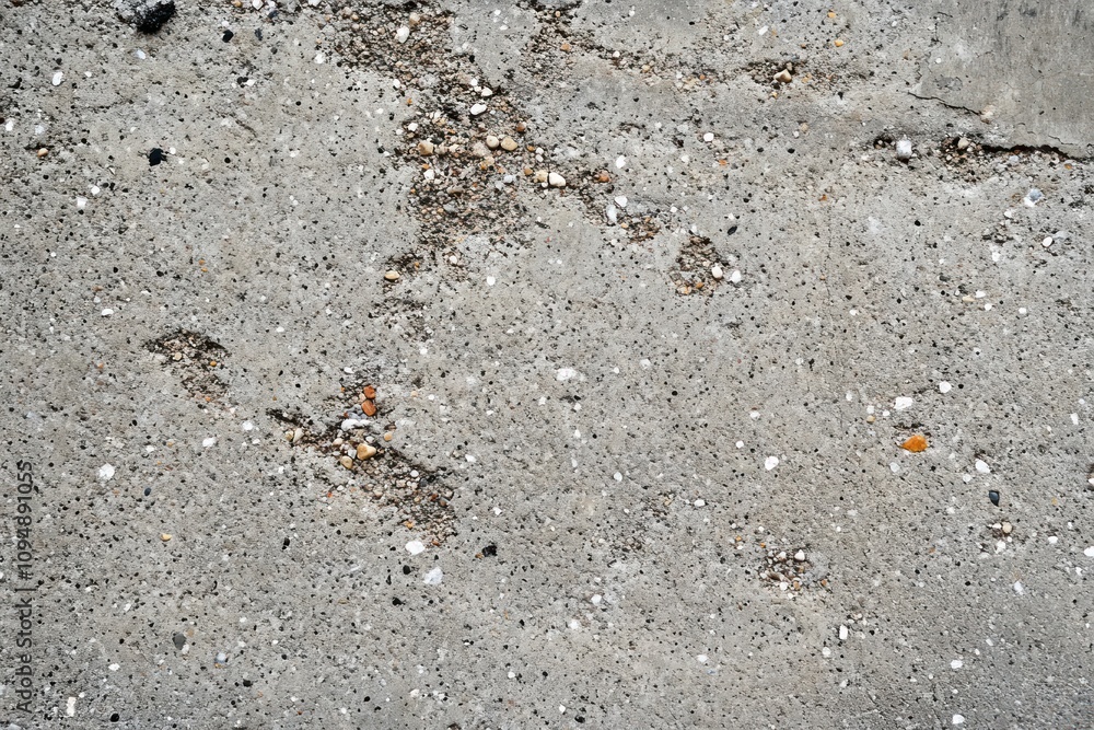 Weathered Concrete Surface With Embedded Pebbles Weathered Concrete Surface With Embedded Pebbles