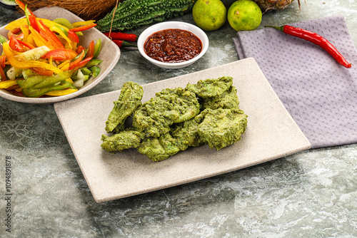 Indian cuisine - Mint chicken tikka photo