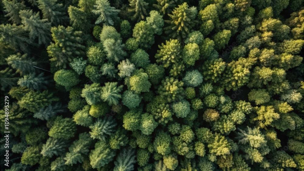 Aerial View of a Lush Forest Canopy Aerial View of a Lush Forest Canopy