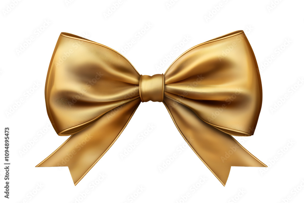 Golden bow isolated on white background Golden bow isolated on white background