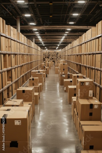 Interior view of warehouse