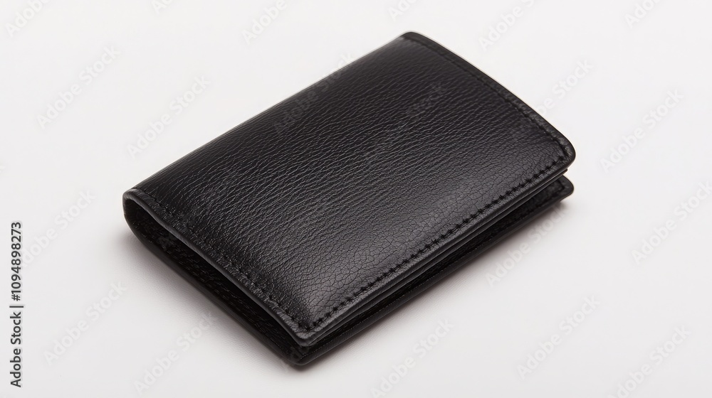 A sleek black wallet showcasing a modern design, perfect for organizing cards and cash in a minimalistic style. A sleek black wallet showcasing a modern design, perfect for organizing cards and cash in a minimalistic style.