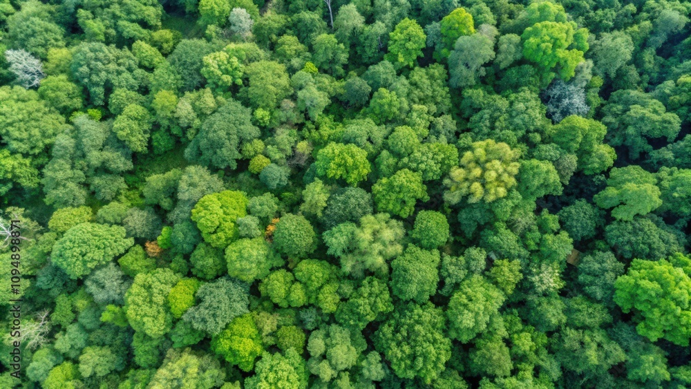 An Overhead View of a Lush Green Forest Canopy An Overhead View of a Lush Green Forest Canopy