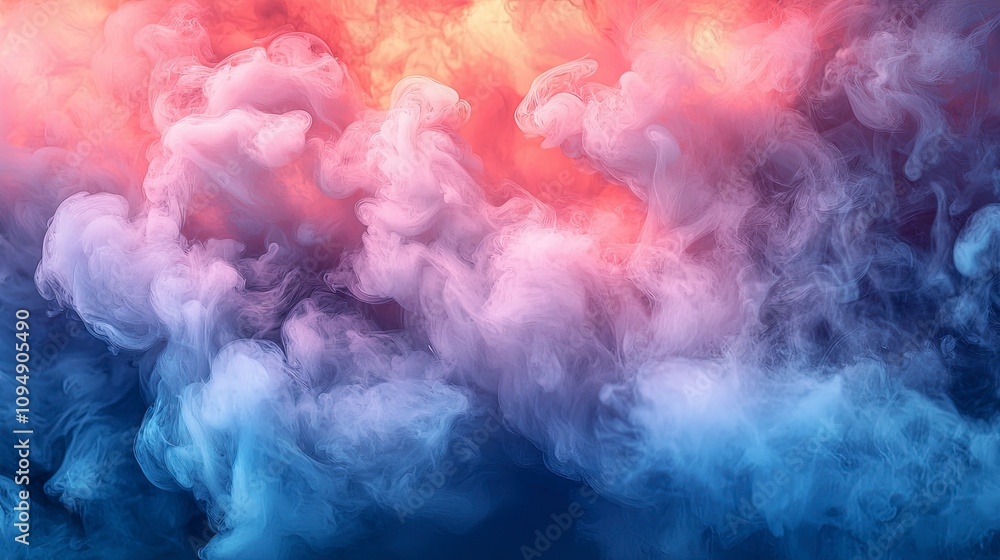 Fiery pink and blue clouds swirl across the sky, setting a dramatic and breathtaking scene reminiscent of a cosmic event full of vibrant color and energy. Fiery pink and blue clouds swirl across the sky, setting a dramatic and breathtaking scene reminiscent of a cosmic event full of vibrant color and energy.