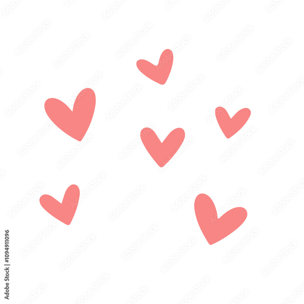 A group of pink heart shapes scattered on a white background, a cluster of blue star shapes scattered on a black background A group of pink heart shapes scattered on a white background, a cluster of blue star shapes scattered on a black background