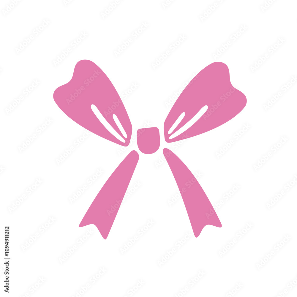 A pink ribbon bow A pink ribbon bow