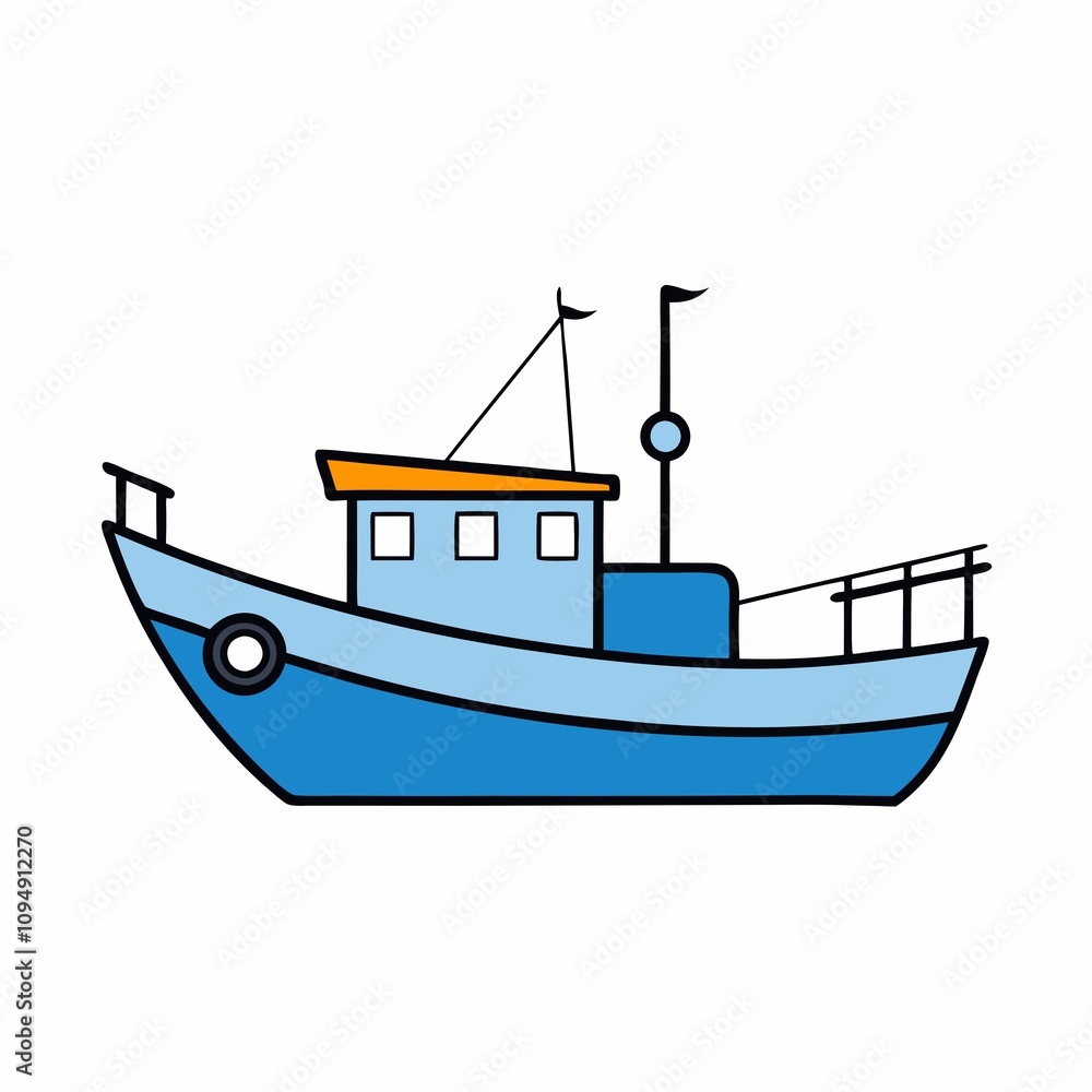 Naklejka premium fishing illustration