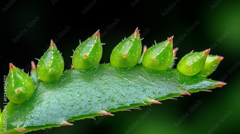 Sharp Edge of a Leaf with Tiny Hair Structures Sharp Edge of a Leaf with Tiny Hair Structures