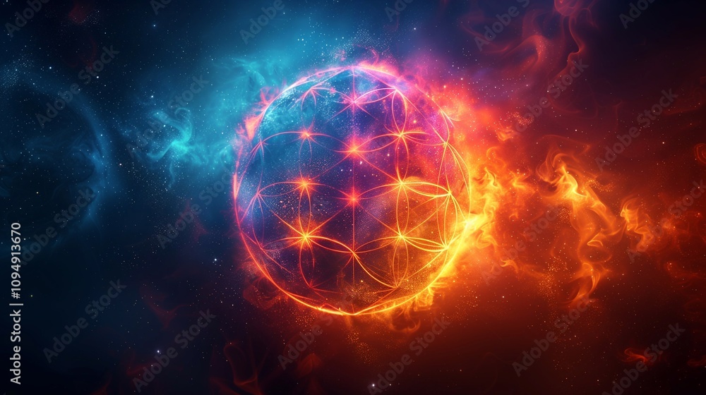 The flower of life in outer space The flower of life in outer space
