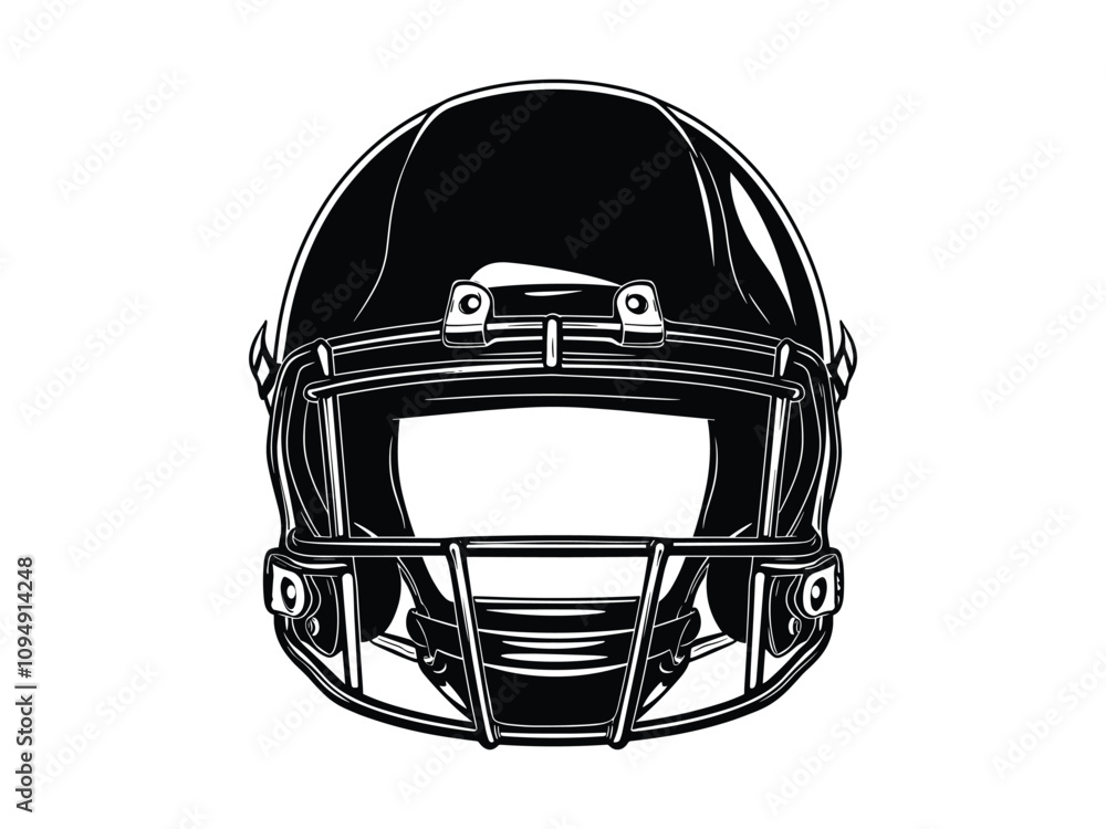 American Football Helmet Vector Silhouettes American Football Helmet Vector Silhouettes