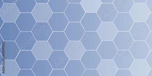 Abstract hexagon mesh pattern blue light design modern background. geometric hexagonal figures in the form of honeycombs. Geometric Blue Mosaic Abstract background Fabric. Decorative. Ornament, Vector