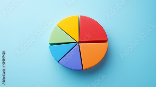 Free Download Minimalist color-coded pie chart, [business visualization], [symbolizing data clarity and strategic insight] - GFXLoad