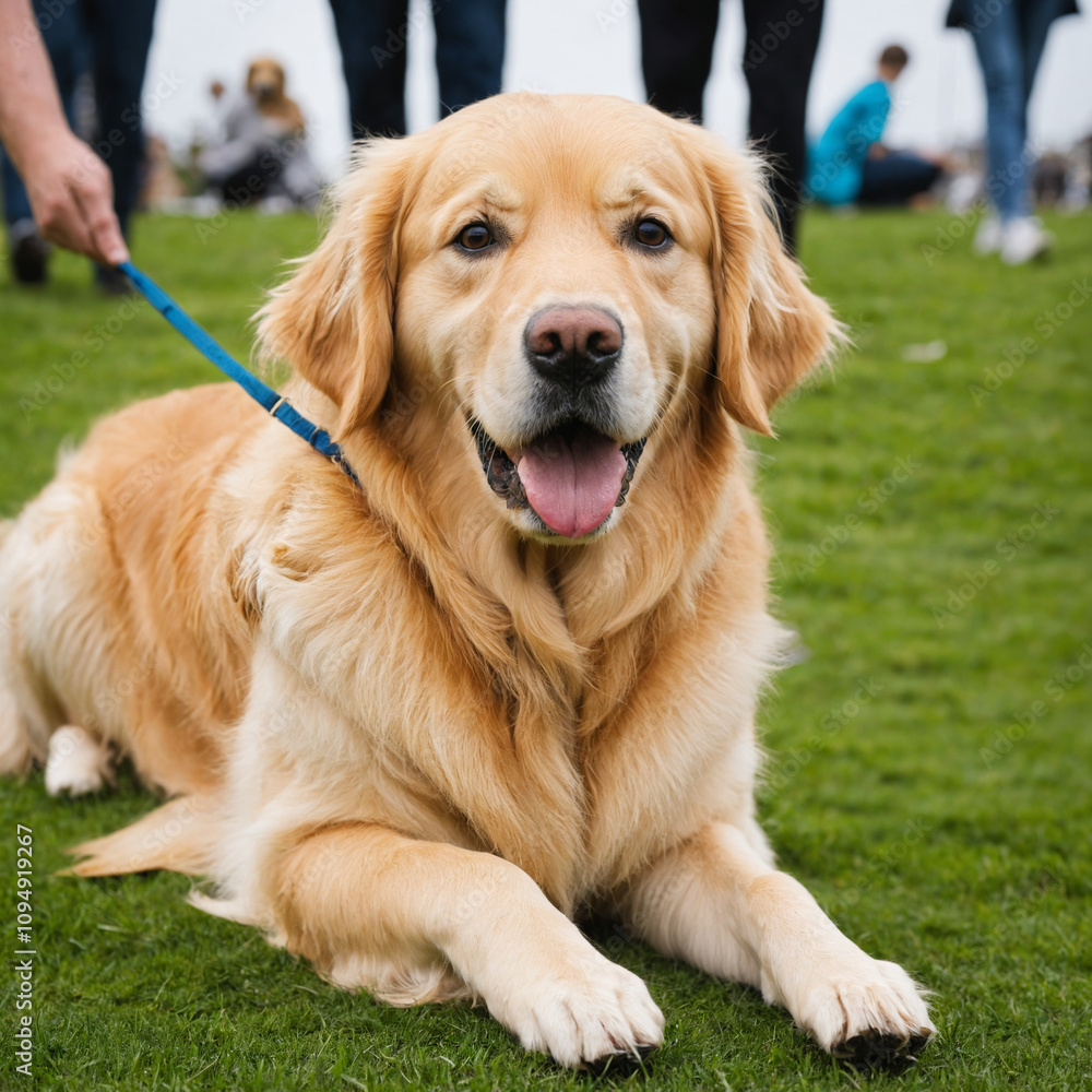 Sitting Golden Retriever