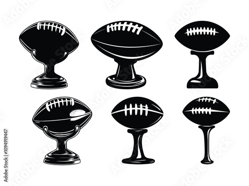 Football Kicking Tee Silhouette Art photo