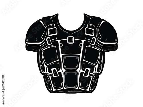 Football Shoulder Pads Silhouette Art photo