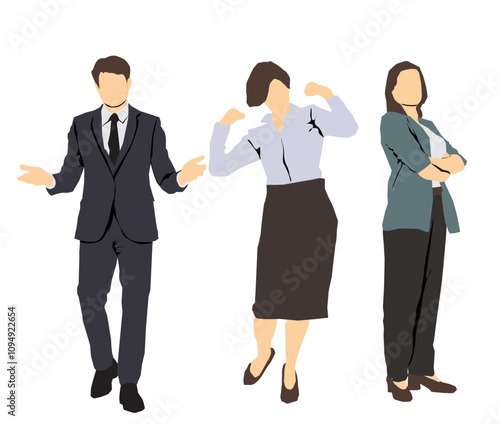 group of  business people isolated