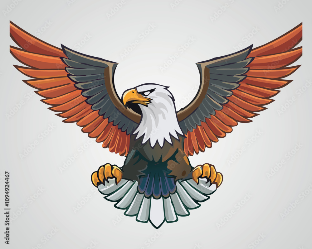 Obraz premium Eagle Logo Design - Powerful Bird Illustration
