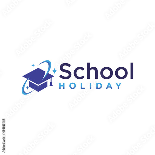 school holiday travel logo, school travel agency logo, travel business logo concept.