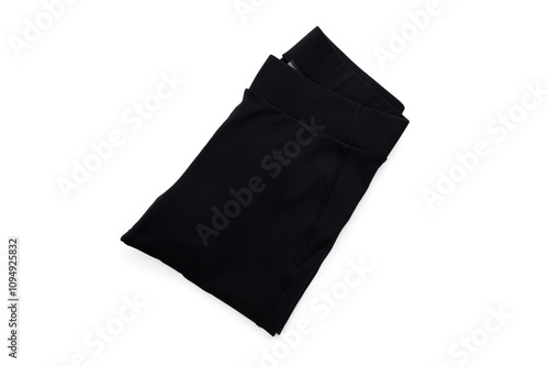 Black sportswear isolated on white background.