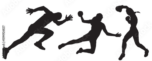 different sports collection people silhouette
