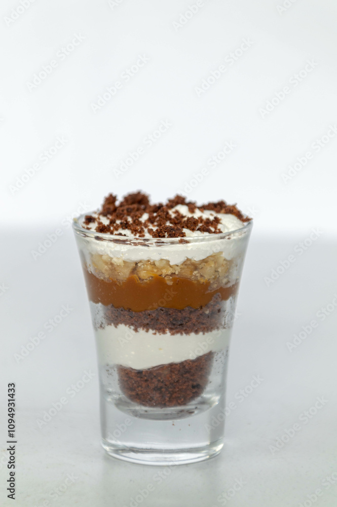 chocolate mousse whipped cream crumble dulce de leche chocolate mousse whipped cream crumble dulce de leche