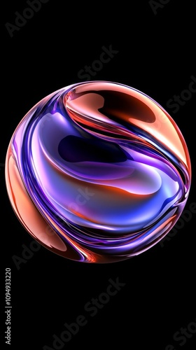 Abstract Orb of Shimmering ...