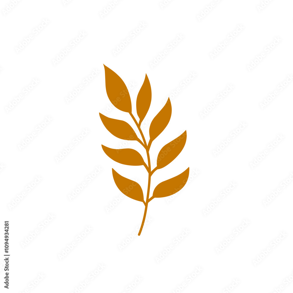 brown leaf branch vector illustration brown leaf branch vector illustration